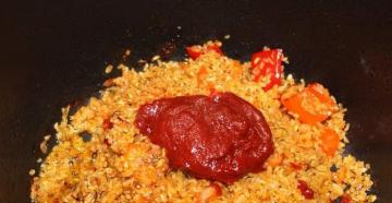 Рецепт плова с томатной пастой