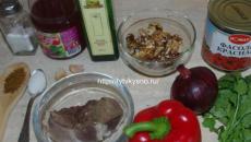 Tbiliszi saláta - lépésről lépésre receptek fotókkal