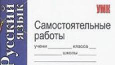 러시아어 수업의 독립 작업 러시아어의 독립 작업 번호