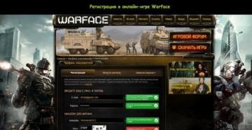 Mainkan pendaftaran Warface online gratis, login