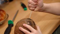 집에서 코코넛을 여는 방법 : 지침