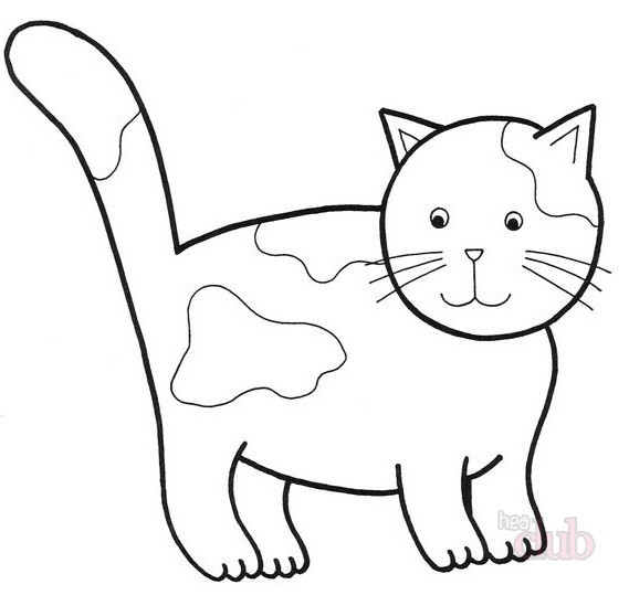 Gambar Kucing  Kartun Yang Mudah Digambar