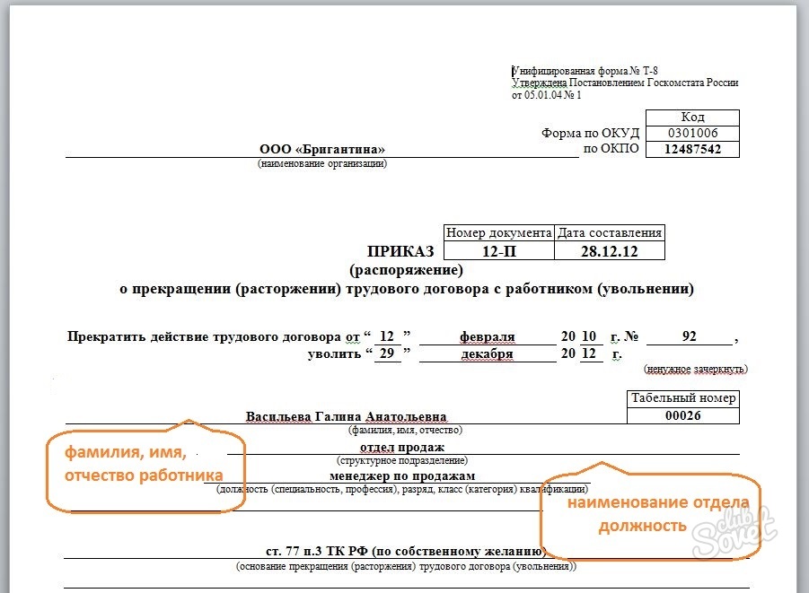 Номер приказа об увольнении. Как узнать номер увольнения. На основании приказа. Номер приказа об увольнении. Приказ об увольнении по инициативе работодателя образец заполненный.